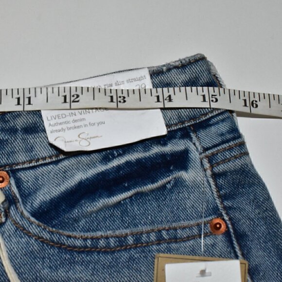 Jessica Simpson Spotlight High Rise Slim Straight Denim Jeans Size 29 - Picture 4 of 13